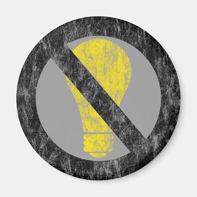 keine Glühbirnen Magnet (Vorne)