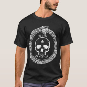 Keine Götter kein Master Satanic Cross Skull Ourob T-Shirt