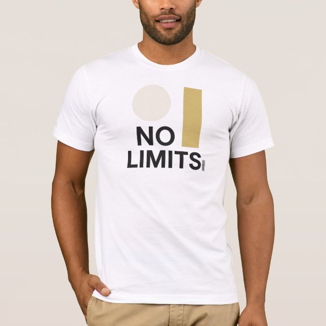 Keine Grenzen - Minimalistisches Sun & Bar Graphic T-Shirt (Vorderseite)