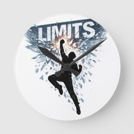 Keine Grenzen Motivation Design Runde Wanduhr