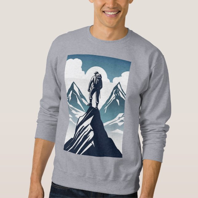 Keine Grenzen, nur Ergebnisse: Berg klettern Sweatshirt (Vorderseite)