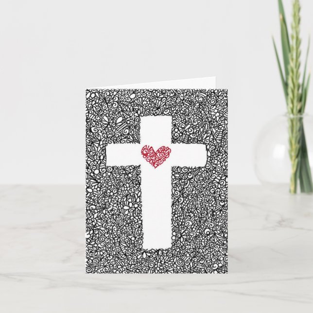 Keine größere Liebe Cross Card Karte (Vorderseite)