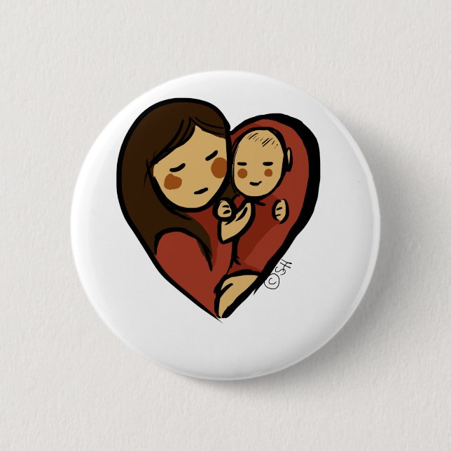 Keine größere Liebe, Mami und Baby Button (Vorderseite)