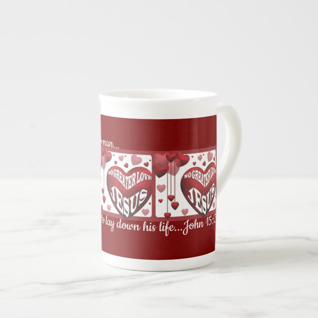 Keine größere Liebe© Thermal Tumbler Prozellantasse (Vorderseite Rechts)