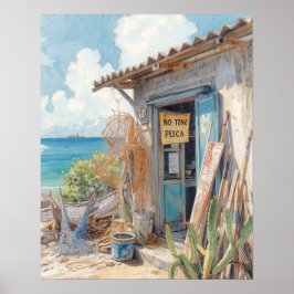 Keine gute Fischerei in Bonaire Poster