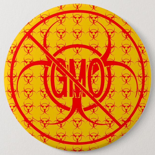 Keine GVO-Buttons Biogefährdung Warnhinweise zu GV Button (Vorderseite)