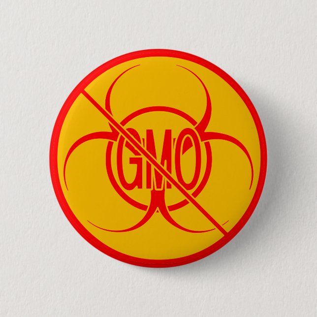 Keine GVO-Buttons Biogefährdung Warnhinweise zu GV Button (Vorderseite)