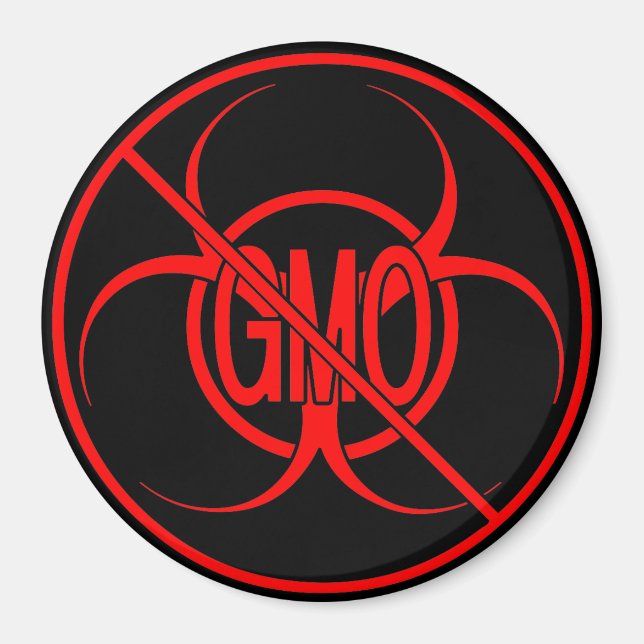 Keine GVO-Magnete Biogefährdung Kein GVO-Kühlschra Magnet (Vorne)