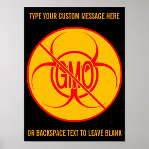 Keine GVO-Poster-Biogefährdung Personalisiert kein Poster