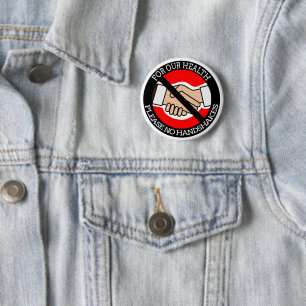 Keine Handshakes Personal Hygiene Business Button