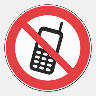 Keine Handys Mobiltelefone erlaubt Sticker
