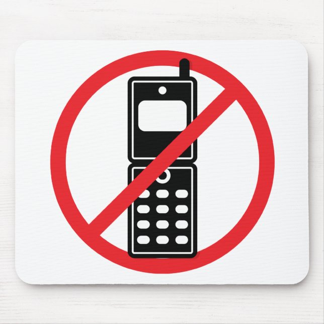 Keine Handys Mousepad (Vorne)
