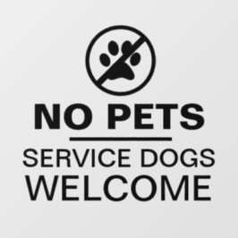 Keine Haustiere Service Hunde Willkommen Business  Fensteraufkleber