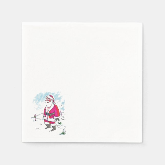 Keine Ho-Ho-Ho-Cocktail-Papierservietten Serviette (Vorderseite)