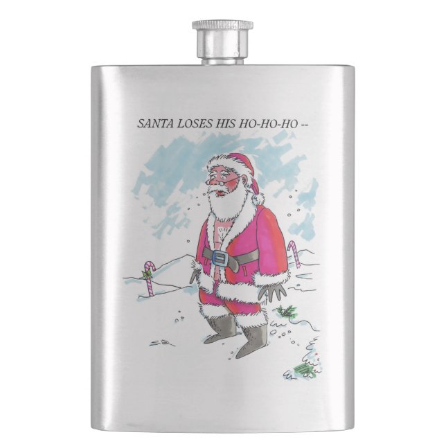 Keine Ho-Ho-Ho mit Text-Edelstahlkolben Flachmann (Vorderseite)