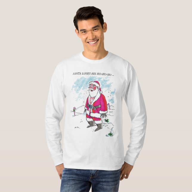 Keine Ho-Ho-Ho mit weißen, langärmeligen Shirts (Vorne ganz)