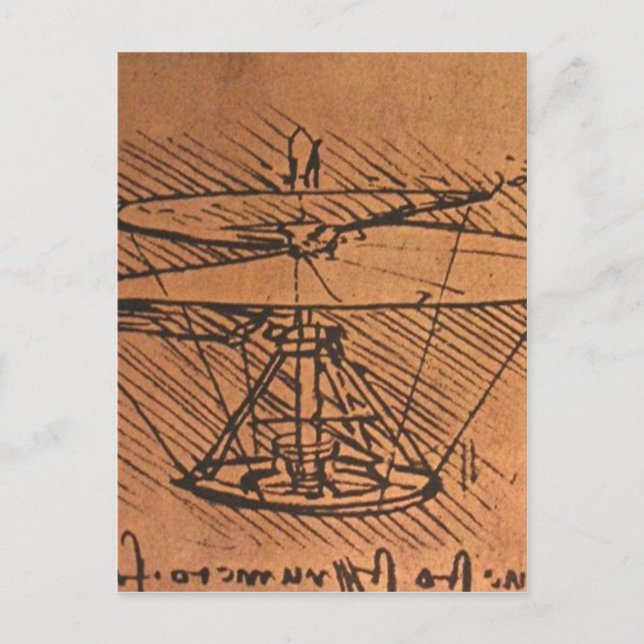 Keine höhere Auflösung verfügbar. Leonardo_helicop Postkarte (Vorderseite)