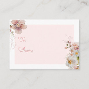 Keine Hülle Rosa Florale Hochzeitsdusche Geschenkk Begleitkarte
