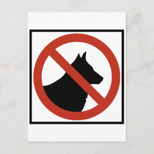 Keine Hunde erlaubt / Keine Haustiere Highway-Zeic Postkarte