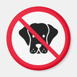 Keine Hunde erlaubt | Red Circle Sign | Magnet