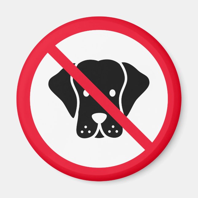 Keine Hunde erlaubt | Red Circle Sign | Magnet (Vorne)