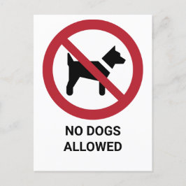 Keine Hunde erlaubt, Verbotsschild Postkarte