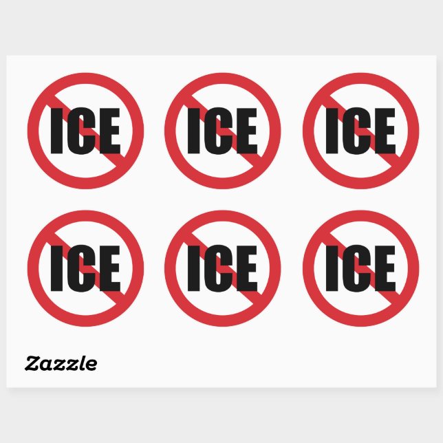 Keine ICE Runder Aufkleber (Blatt)
