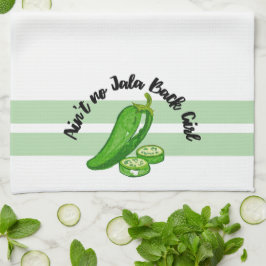 Keine Jala Rückwärts Mädchen Lustige Jalapeño Küch Geschirrtuch