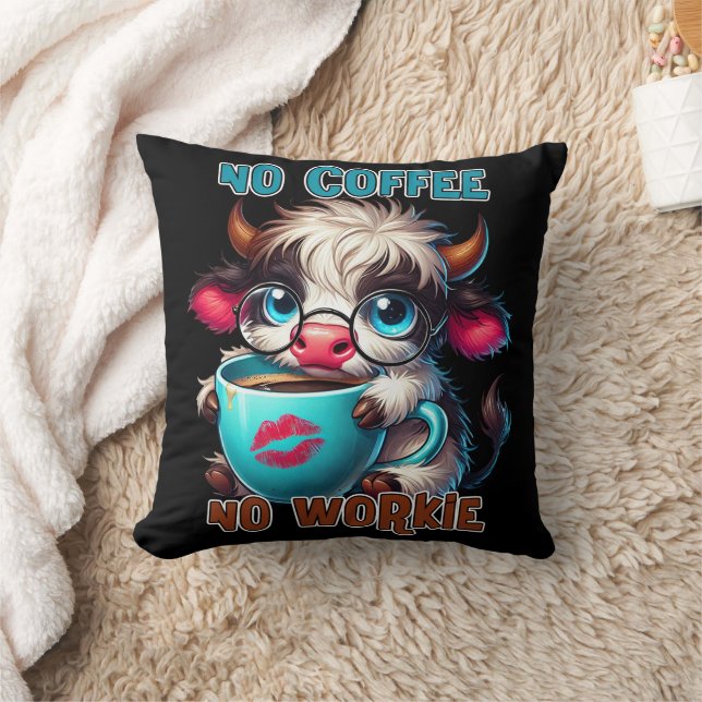 Keine Kaffee, keine Arbeit Kissen (Decke)