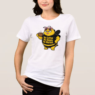 Keine Kaffee Keine Honig Keine Arbeit Pink Glam Bi Tri-Blend Shirt
