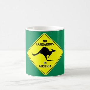 Keine Kängurus in Österreich Kaffeetasse