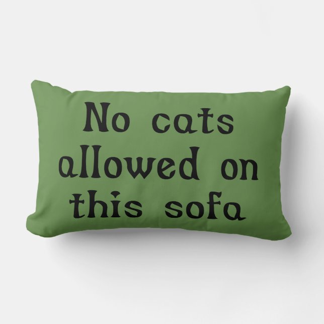 Keine Katzen erlaubt auf diesem Sofa Lendenkissen (Vorderseite)