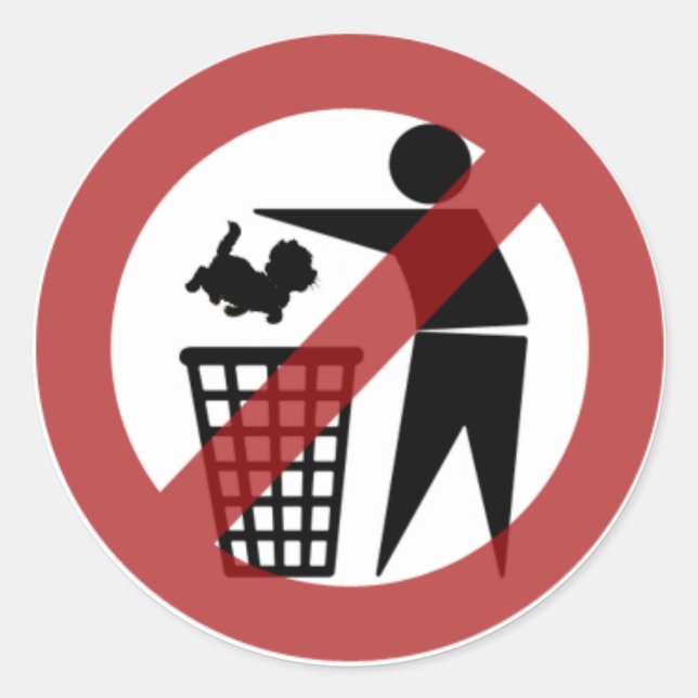 Keine Katzen in den Bin Stickers (Vorderseite)