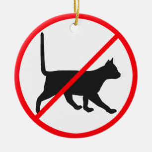 KEINE Katzen Keramikornament