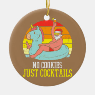 Keine Kekse Cocktails Santa Sommer Weihnachten In Keramik Ornament