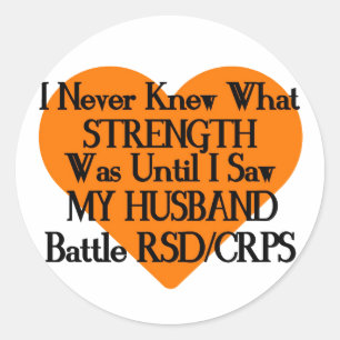 Keine Kenntnis von Stärke/Herz/Musband...RSD/CRPS Runder Aufkleber