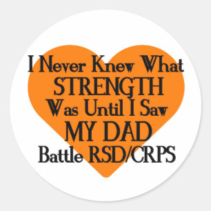 Keine Kenntnis von Stärke/Herz/Vater...RSD/CRPS Runder Aufkleber