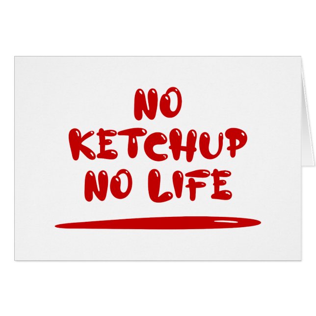 Keine Ketchup-Karte (Vorderseite (Horizontal))