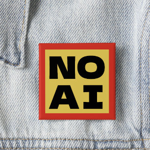 KEINE KI Fettgedruckter Text Moderne Typografie Ge Button