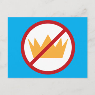 KEINE KINDER! Anti-Trump Blue Postcard Postkarte