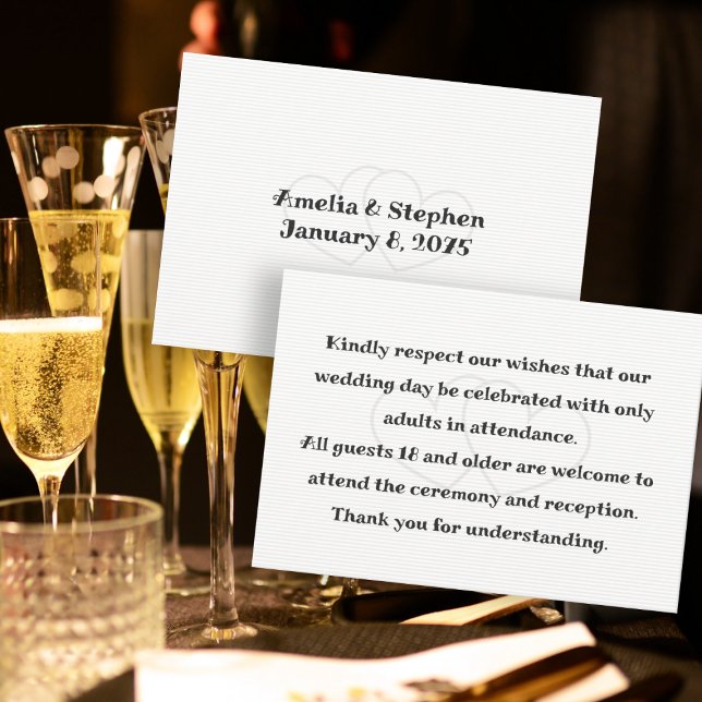 Keine Kinder auf White Enclosure Cards Begleitkarte (Von Creator hochgeladen)