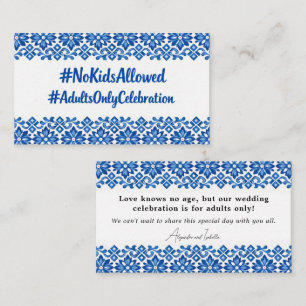 Keine Kinder-Hochzeit 💙🍋Azul & Limone Romance – Begleitkarte