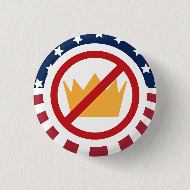 KEINE KINDER! Trump-Flag-Zeichen Button (Vorderseite)