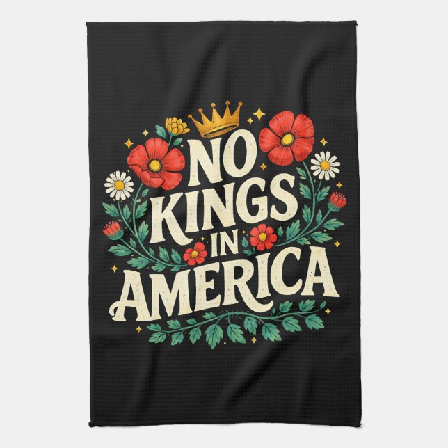 Keine Könige Amerika Geschirrtuch (Vertikal)