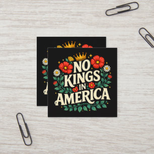 Keine Könige Amerika Quadratische Visitenkarte