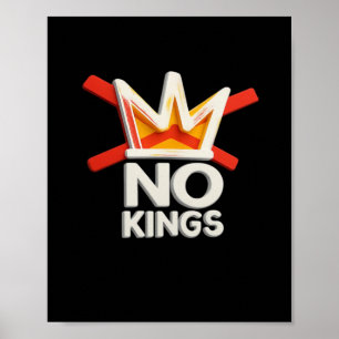 Keine Könige Anti-Minimal-Rein-Design Poster