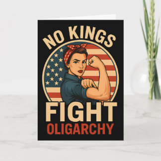 Keine Könige Damen Retro Patriotische Frau Freihei Karte