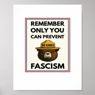 Keine Könige erinnern sich Nur du kannst Faschismu Poster