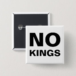 Keine Könige fette Typografie Protest Button