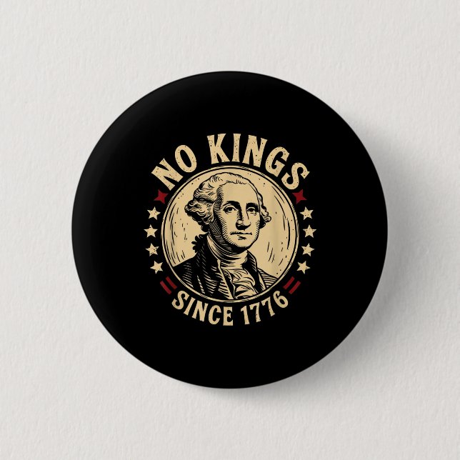 Keine Könige in Amerika 1776 Rettete Demokratie in Button (Vorderseite)